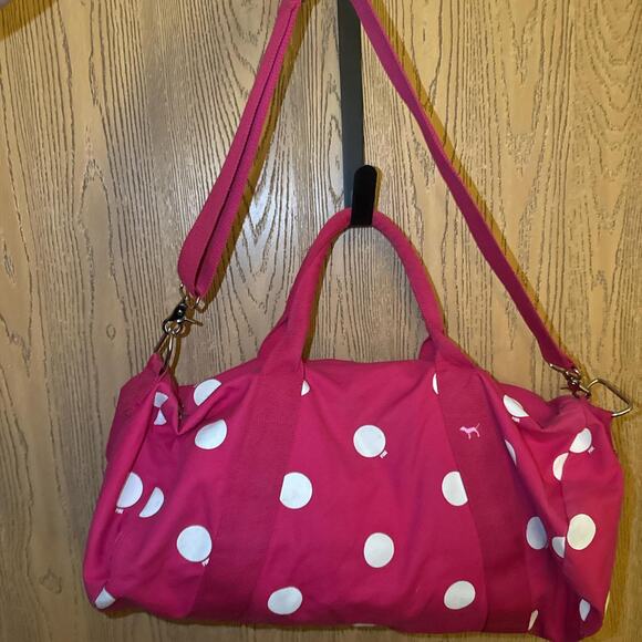 PINK Polkadot Duffel Bag - Picture 3 of 7